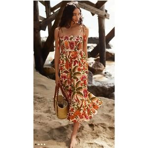 Anthropologie Farm Rio Jungle Cover-Up Midi Dress Sz. S